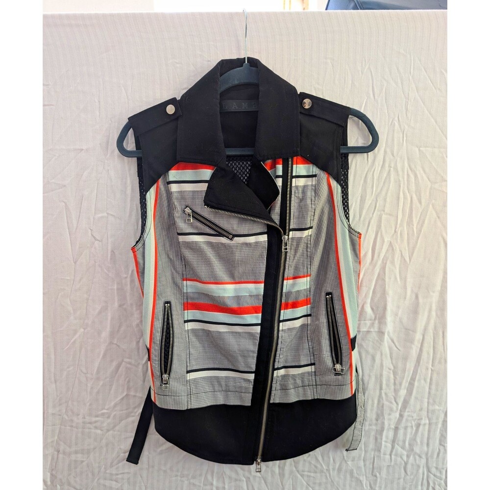 L.A.M.B. Gwen Stefani Luxury Mixed Media Moto Vest - Excellent Condition!